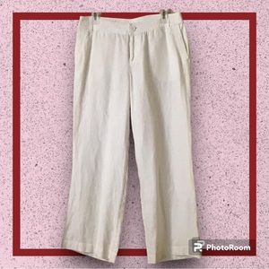 Off-White Linen Pants—LIZ CLAIBORNE—SIZE US10